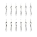 Miniatyrbillede 1 af 2: 20 stk. Guldtrim Lampe Prismer Hængende Loftlampe Prisma Julelys Krystal Perle Lampe Dekoration 7,4 * 1,6 cm 7.4*1.6cm