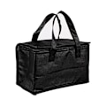 Pikkukuva 3 / 3: 1 kpl Take Away -käsilaukku Lämpöeristys Käsintehty Ei-kudottu Jääpakkaus Oxford-kangas Lounaskassi Säilytykseen Black 28X14CM