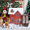 Miniatyrbilde 2 av 4: Julepynt Lys Vintage Julstearinlys Med Led Julenissen Elg Snømann Julenissen Santa Claus