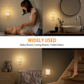 Miniatyrbillede 6 af 6: Led Natlampe [2 Pak], Plug & Play Dæmpbar Elektrisk Stikkontakt Natlampe Med Bevægelses- Og Lyssensor, Varmt Hvid Natlampe Til Børneværelse, Køkken