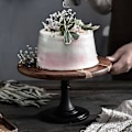Miniatyrbillede 3 af 4: Kagefad Stativ Træ Høj Base Dessertfad Bryllup Dekoration