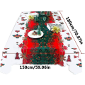 Miniatyrbild 3 av 5: Rektangulär Julduk Polyester 150 * 180cm Julgran Mönster För Julbord Dekoration (a) (a)