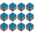 Pikkukuva 1 / 2: 12 kpl Keppi Pyyhkimisjauhe Pool Pöytä Keppi Liitu Biljardi Peli Tarvikkeet Sininen 2.5x2.2cm Blue 2.5x2.2cm