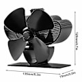 Miniatyrbillede 1 af 5: Hjem 4 Blade Varme Drevet Komfur Ventilator Træ Log Brænder Pejs