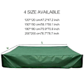Miniatyrbilde 5 av 5: Sandkassebeskyttelse Vanntett Støvtett UV-beskyttelse Firkantet Bassengtrekk med Snøring for Sandkasse, Leker og Møbler db Grønn Green Green 120*120cm