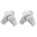 Miniatyrbilde 1 av 4: 36 Par  Håndvernhansker i Bomull, Hvite, Etikette Arbeids Hansker (Middels Tykkelse) 24 pairs M