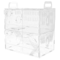 Miniatyrbillede 3 af 3: 1 stk Akryl Gennemsigtig Hamsterbur Akryl Gennemsigtig Hamster Marsvin Slot Bur Transparent 30X20X30CM Transparent 30X20X30CM