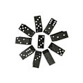 Miniatyrbild 3 av 5: Dominospel / Domino i låda – Trä