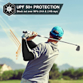 Miniatyrbillede 3 af 4: 2 Par Solbeskyttende Kølende Armsleeves til Mænd og Kvinder, UPF 50 Armsleeve Sort Black