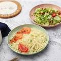 Pikkukuva 4 / 5: Vehnänolki-kuitulautanen | 4 kpl setti 22,3 cm Biohajoavat terveelliset lautaset/illalliset/menu-lautaset, mikroaaltouuni- ja astianpesukoneenkestävä astiasto - BPA-vapaa & 20 cm 20 cm