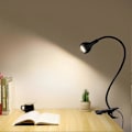 Miniatyrbilde 2 av 5: USB Oppladbar Clip-on Skrivebords LED Lampe Datamaskin Leselampe med Knapp Silver-warm Light