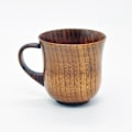 Miniatyrbillede 3 af 4: 6 stk./sæt Trækop Underkop Ske Sæt Kaffe Te Værktøjer Tilbehør