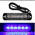 Miniatyrbillede 2 af 4: 3 stk. 12-24v Højlys Single Row 6led Lastbil Advarselslys Motorcykel Pickup Ombygget Dekorativ Eksplosiv Blitzlys Stro