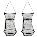 Miniatyrbillede 1 af 4: 3 stk Foldbar Agnskast Garnfiskenet Bærbar Fiskeri Landing Net Reje Bur 2stk 25X25CM 2pcs 25X25CM