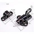 Miniatyrbilde 4 av 4: 4-pakning Svart Aluminiumslegering Sikkerhet Automatisk Vindusport Lås Fjærbelastet Bolt Lås