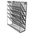 Pikkukuva 2 / 2: Seinäkiinnitteinen Metallitiedostokansioteline Postilaatikkoasiakirjateline Hylly Musta 41x32.5cm Black 41x32.5cm