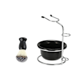 Miniatyrbillede 1 af 5: Razor Mænd Barbering Barbering Kost Skål Mænd Barbering Skål Barbering Skål Barbering Kop Sort 12.5 * 11,5 cm Black 12.5*11.5cm