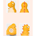 Pikkukuva 2 / 5: Muovipäinen särkymätön rahakukkaro, Dinosauruksen säästöpossu, loistava lahja syntymäpäiville, jouluun, vauvakutsuille (keltainen)