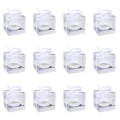 Miniatyrbilde 1 av 4: 12 stk Gjennomsiktige Kakebokser PVC Kakeemballasjebokser Organisasjonsbokser med Bånd Sølv 9X9X9cm Silver 9X9X9cm