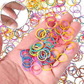 Miniatyrbillede 4 af 5: 1000 Mini Gummibånd, Bløde Elastiske Bånd Med Gummibånd, Velegnet Til Børns Fletninger Farverige colorful