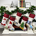 Miniatyrbilde 5 av 5: 5 stk Jule Strømper Dekorasjoner, Godteri Strømper for Små Gaver Jul Juletre Peis Feriefest Favør