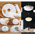 Pikkukuva 4 / 5: Valkoinen Paperilyhty Valkoinen Pyöreä Paperilyhty DIY-Lyhty Lamppu Syntymäpäivä Hääkoristeet Käsityökoristeet (10 kpl, 12\"/30cm)