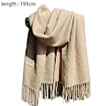 Miniatyrbilde 3 av 5: Sommer skjerf - Oversized langt lett lin stoff skjerf - Naken Nude