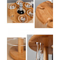 Miniatyrbillede 5 af 5: Kreativ Solid Bambus Omvendt Vinglas Holder (Nan Bambus 6 Hull Vinglas Holder)
