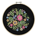 Miniatyrbillede 2 af 5: DIY Krydssting Broderi Sæt Blomstermønster Broderi Blomst Blade Stemplet Broderi Sæt