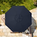 Miniatyrbillede 5 af 5: (Sort) 9ft Udendørs Parasol Udskiftningstop Passer 8 Ribber, Haveparasol Balkon Udendørs Cafe