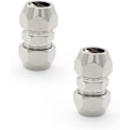 Pikkukuva 1 / 5: 2 kpl 10 mm puristusliittimet letkuliittimet, hopea pneumatiset letkuliittimet, kupari-nikkelillä päällystetyt kaksinkertaiset suorat pikaliittimet, sopii