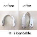 Miniatyrbilde 3 av 5: 2021 Innovativt sommerprodukt Bladløs Bærbar Trådløs Turbin Nakkeoppheng USB Mini Lade Vifte_xrzi White Color Box