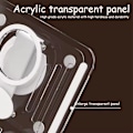 Miniatyrbilde 4 av 5: Ny Design Akryl Tablettholder 360 Rotasjon Bærbar Telefonholder Sammenleggbar Justerbar Holder_xrzi White