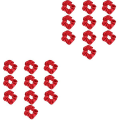 Miniatyrbillede 3 af 3: 30 stk. Julehårsscrrunchies Elastisk Hårelastik Mode Hårtilbehør Til Pige 20 stk 10X10cm 20 pcs 10X10cm