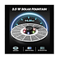 Miniatyrbillede 2 af 5: RYO_Solar Fontæne, 3.5W Flydende Solar Fuglebad Fontæner Solar Fontænepumpe til Fuglebad, Have, Dam, Pool, Terrasse