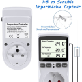 Miniatyrbilde 5 av 5: Termostatkontakt, Digital Temperaturregulator, Programmerbar Digital Kontakt med Sonde, Programmerbar Digital Timer, Oppvarmingskontakt for Drivhus, Akvarium