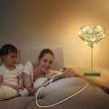 Miniatyrbilde 3 av 5: LED Dekorativ Lampe Liten Bordlampe Modelllampe DIY Rattan Hjerte Nattlys
