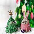 Miniatyrbilde 3 av 5: Festivaldyr Statue Resin Hund I Juletrær / Kanin Kostyme Jul / Påske / Halloween Ornament Juletrær Christmas Tree