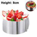 Miniatyrbilde 2 av 3: P Kakeform og Acetatark for Baking, 16 til 30 cm Justerbar Kakeform i Rustfritt Stål, Kakekrave Kake Mousseform, Kakebaking Kakedekor S8cm