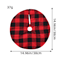 Miniatyrbilde 2 av 5: 2 stk 15 tommers Buffalo Plaid Juletre Skjørt Buffalo Rutete Juletre Skjørt for Juledekorasjoner