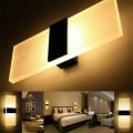 Miniatyrbillede 3 af 5: 3W LED Vægskinne Op/Ned Lampe Hjem Soveværelse Armatur - Sort + Varmt Hvid