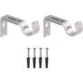 Miniatyrbillede 1 af 4: Sæt af 2 Heavy Duty Metal Justerbare Gardinstangs Vægbøjler