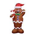 Miniatyrbillede 1 af 5: Oppustelig Julemand Gingerbread Snemand LED Dekoration Udendørs Hjem Dekoration US US