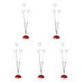 Miniatyrbilde 1 av 2: 3 stk Hjerteformet Bildehenger Notat Memo Klipp Tre (sølv+rød) 5 stk 5pcs