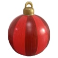 Miniatyrbillede 1 af 5: Udendørs Julepynt PVC Oppustelig Dekoreret Bold Med Oppustelig Pumpe 60cm I Diameter Havegård F