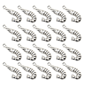 Miniatyrbild 1 av 3: 20 st Charmhållare Halsband Legering Bokstav Berlocker Legering Berlock Charm Bokstäver Koppling Berlocker Silver 2.7 * 1.3 * 0.44cm Silver 2.7*1.3*0.44cm