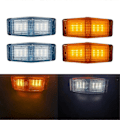 Miniatyrbillede 5 af 5: 2 stk. LED markeringslys foran, dobbelt brænderindikatorlampe til MAN lastbil, lastbil, frontgrillys B BlackYellow