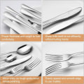 Miniatyrbilde 5 av 5: Tykt 410 rustfritt stål bestikk Steak bestikk Servise 5-delt sett