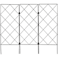 Miniatyrbillede 1 af 3: Multifunktionel Foldbar Have Støtte Stativ Plante Søjle Klatrestativ Sort 60X53cm Black 60X53cm