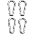 Miniatyrbilde 1 av 3: M6 Karabinkrok - Kraftig 304 Rustfritt Stål Fjærspenne, Karabinkrok Nøkkelring Klips For Utendørs, Camping, Fotturer 8 stk Rustfritt Stål Farge